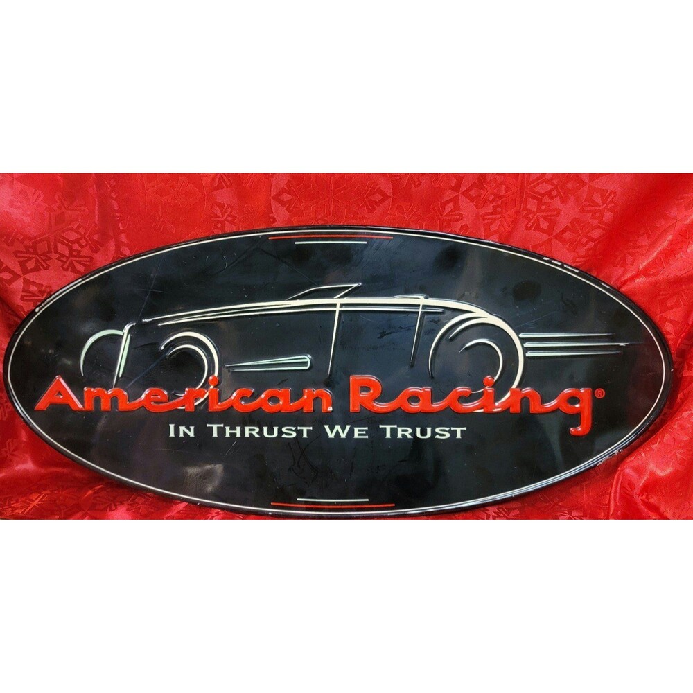 Vintage American Racing, In Thrust we Trust Metal Wall Hanging